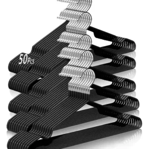 50 Ganchos De Acero Aleado 40cm Antideslizantes Para Ropa