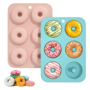 Molde De Silicona Para Donas 6 Cavidades Set De 2 Pcs