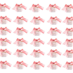 Cajas Dulces De Papel Rosa Mármol 30 Unidades Para Fiesta