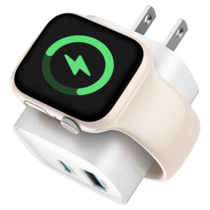 Cargador 3 En 1 Magnético Usb C Para Apple Watch iPhone Airp Blanco