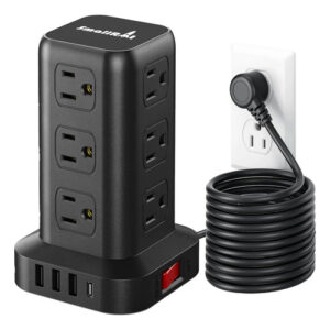 Regleta Multicontacto 12 Tomas 4 Puertos Usb 4.5m Negro Negro