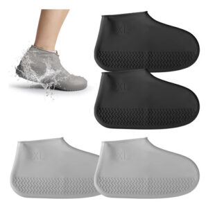 Cubre Zapatos Impermeable Antideslizante Reutilizables 2 Par Negro+gris Xl(43-46)