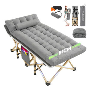 Catre Plegable Para Dormir Adultos 190x81x49cm Grís 500kg Gris