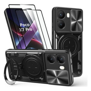 Funda Uso Rudo Para Xiaomi Poco X7 Pro 5g Con Soporte Y 2 Pr