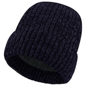 Gorro Moderno Unisex De Invierno Con Forro Polar Azul Marino Azul Marino Bien Ajustado