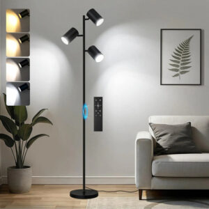 Lámpara De Pie Led 36w 4000 Lúmenes Regulable 3 Cabezales