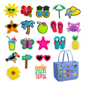 Dijes De Playa Coloridos Para Bolsa Bogg Accesorios Tropical