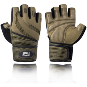 Guantes De Gimnasio Unisex Con Apoyo De Muñeca Talla M Café Diseño De La Tela M