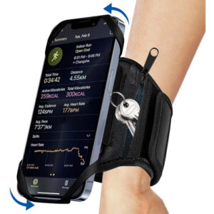 Brazalete Deportivo Para Celular Hasta 7 Pulgadas Rotación 3 Negro