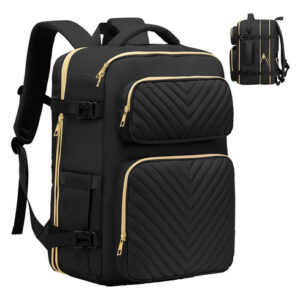 Mochila De Viaje Para Portátil 17.3 Pulgadas Con Carga Usb 2.1 Negro-008 Diseño De La Tela
