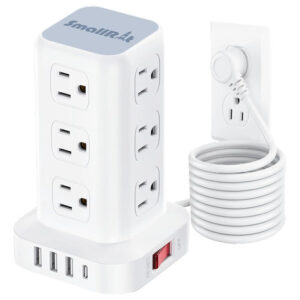 Regleta Multicontacto Torre 12 Salidas 4 Puertos Usb C 3.04 Blanco