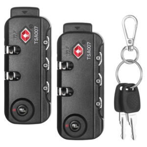 Cerraduras Combinadas Tsa Para Equipaje Y Mochilas 2 Unidade Negro