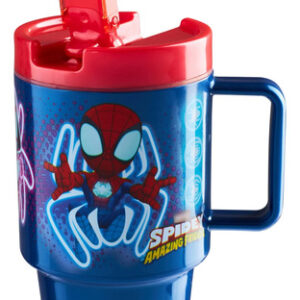 Botella Infantil Spiderman 500ml Reutilizable Antigoteo Azul