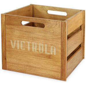 Caja De Madera Para Discos De Vinilo Rústica Color Marrón 14 Oak Nombre Del Diseño
