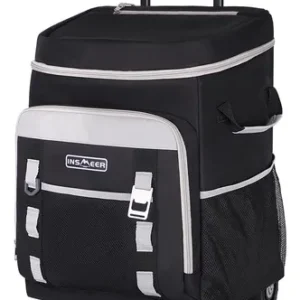 Hielera Plegable Con Ruedas 50l Ideal Camping Playa 12h Frío 50l Gris