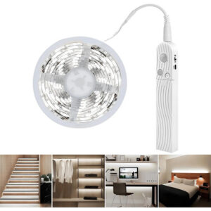 Luces Led Tira Flexible 5 Metros Sensor Movimiento Interior Blanco Frío