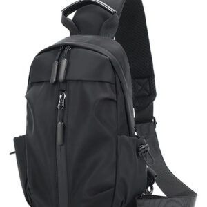 Mochila Bandolera Impermeable Cruzada Antirrobo Negro 30l Negro Diseño De La Tela