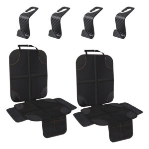 Protector De Asiento De Coche 2 Piezas Resistente A Manchas Negro