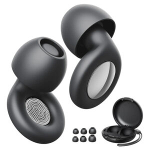 Tapones Auditivos Silicona Lavables Reducción Ruido 45 Db Negro