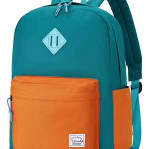 Mochila Escolar Ligera Impermeable Verde Y Mandarina 0,36 Kg Verde Y Mandarina Diseño De La Tela