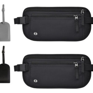 Cangurera De Viaje Antirrobo 2 Piezas Con Bloqueo Rfid