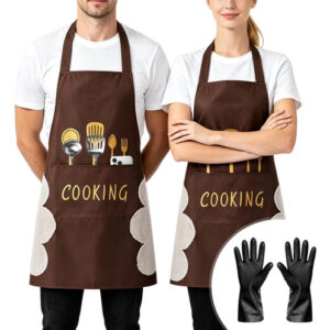 Delantales De Cocina 2pcs Para Hombre Y Mujer Con Guantes