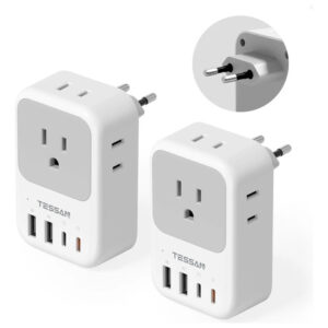 Adaptador De Corriente 4 Salidas Tipo C Carga Rápida Viaje E