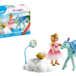 Fiesta De Cumpleaños De Pegaso Playset Con Princesa Y Nubes