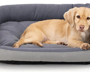 Cama Para Perro Mediana Suave Y Resistente Color Gris 74x61 Gris