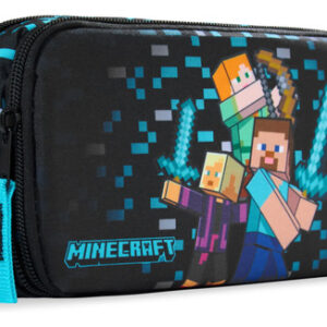 Estuche De Lápices Minecraft Con 2 Compartimentos Multiuso