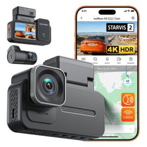 Cámara Para Auto 3 Canales 4k Hdr Gps Wifi Visión Nocturna