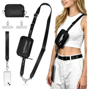 Correa Para Celular 3 En 1 Ajustable Con Cartera Desmontable
