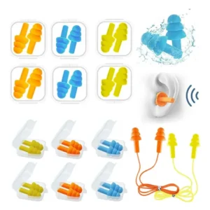 24 Tapones De Silicona Reutilizables Para Oídos Impermeables