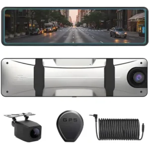 Dashcam 4k Para Auto Espejo Retrovisor 12 Pulgadas Táctil Du