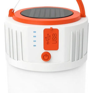 Lámpara De Camping Led Recargable Solar 4800 Mah 5 Modos Ip6 Blanco