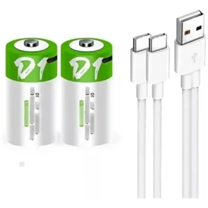 Pilas D Recargables Usb C 12000mwh Carga Rápida 1.5v 1.5h