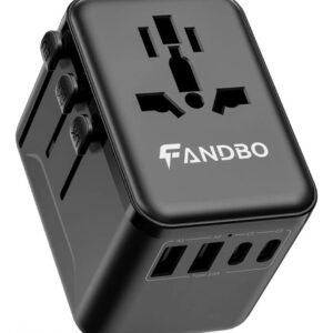 Adaptador Universal De Viaje 8 En 1 Con 4 Usb Compacto 113g