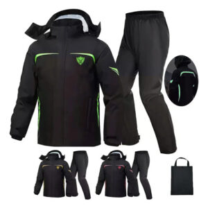 Traje De Lluvia Para Motociclista 2 Piezas Impermeable Y Ref Negro+verde Talla