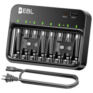 Cargador Inteligente Aa Aaa 9v Usb-c Carga Rápida 20w