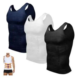 Camisetas De Compresión Para Hombre 3pcs Estilo Moderno Negr Negro/blanco/azul Positivo