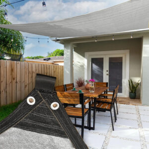 Malla Sombra Toldo 90% 5x4m Gris Plata Protección Uv Jardín Gris Plata