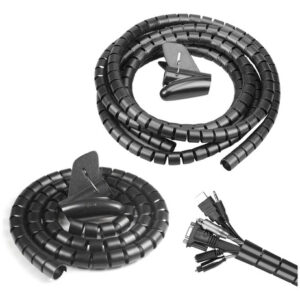 Envoltura De Cable En Espiral 2 Pcs Organizador Negro 20 Cm Color