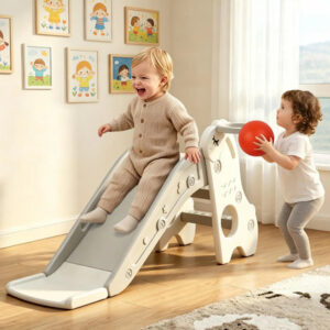 Plegable Resbaladilla Infantil 3 En 1 Con Canasta Para Niños
