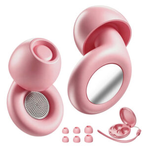 Tapones De Oídos Para Dormir Silicona Cancelación 45db Rosa Rosa