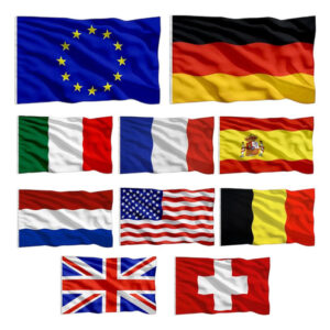 Banderas De Países 10 Piezas 90x150 Cm Resistentes Al Desgas Nombre Del Diseño