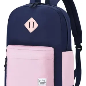 Mochila Escolar Ligera Impermeable Azul Noche Rosa Juvenil 0 Azul Noche Y Rosa Diseño De La Tela