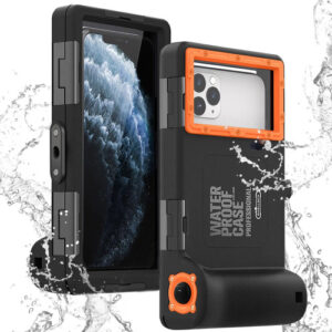 Funda Protectora Para Teléfono Subacuático Ip68 Negro Naranj Negro/naranja Nombre Del Diseño