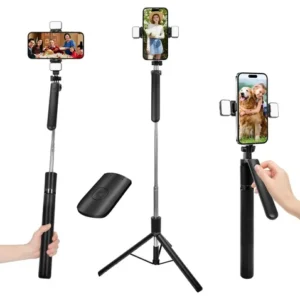 Trípode Para Celular 170cm Con Luz Relleno Y Control Remoto