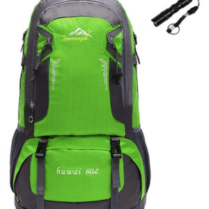 Mochila Impermeable 60l Azul Para Senderismo Y Viajes Azul Diseño De La Tela