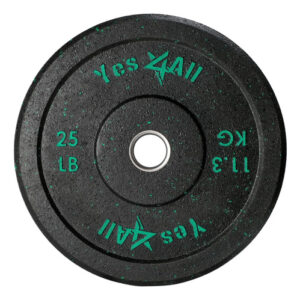 Placa De Peso De Goma Olímpica 10 A 86 Kg Para Gimnasio Negro